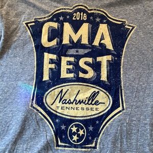 CMA COUNTRY MUSIC FEST 2018 hoodie NASHVILLE TN size small Heather blue t shirt